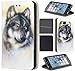 Price comparison product image Coverfix Premium Samsung Galaxy A5 (Model 2017) A520 Flip Cover Synthetic Leather Flip Case Mobile Phone Cover 1244 Wolf Grau