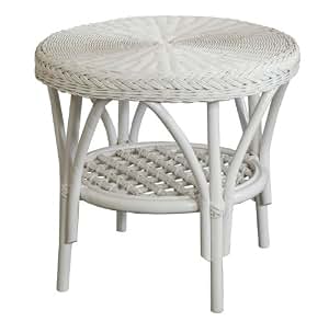 Korboutlet Rattan Tischbeistelltisch Rundcouchtisch Rattantisch