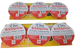 Till Brennpaste Lot de 2 brûleurs à fondue pour gel/pâte à fondue - 6 pots de 80 g