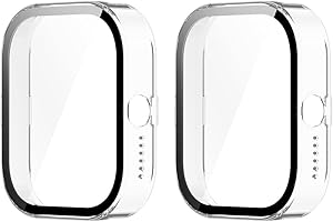 WIIKAI Etui na zegarek kompatybilne z CMF by Nothing Watch Pro z osłoną ekranu ze szkła hartowanego, osłona ochronna na ekran, osłona ekranu (przezroczyste)