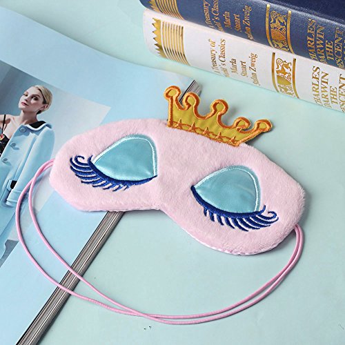 SA Crown Augenmaske Beschattung Rest Eyepatch mit verbundenen Augen Schild Reisen Schlaf-Beihilfen (Rosa) - 8
