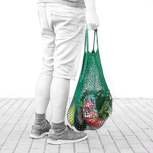 Lantelme 5963 Einkaufsnetz XL aus Baumwolle Farbe grün – Die Umweltschonende Einkaufsmethode - 2