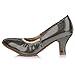 Produktbild YFF Professionelle closed Toe Modern Dance Schuhe Leder Ballroom Tango Tanzschuhe Salsa Party Latein tanzen Schuhe Mädchen Frauen, 58 mm 30628,3.5