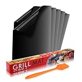 PERFECTO ESPESOR - Hemos probado diferentes espesores. Estera de Barbacoa para cocinar es lo suficientemente delgada como para dejar intactas las rejillas y sabor, pero lo suficiente para proporcionar resistencia al calor y durabilidad espesor óptimo. Estera de Barbacoa son resistentes al calor hasta 265 °!