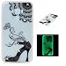 Produktbild ASUS ZenFone 3 5,5 Zoll ZE552KL Luminous Hülle,Lonchee Relief Bunte Muster Intarsien Diamanten Leuchtend Luminous Noctilucent Handyhülle Weich TPU Handy Hülle Schutzhülle Etui mit Nachtleuchtende Funktion Hülle TPU Silikon Rückschale Silicon Cover Tasche Case Durchsichtig Transparent Etui Cover Protective Shell Soft Schutzhülle Telefon Kasten für ASUS ZenFone 3 5,5 Zoll ZE552KL –High Heels