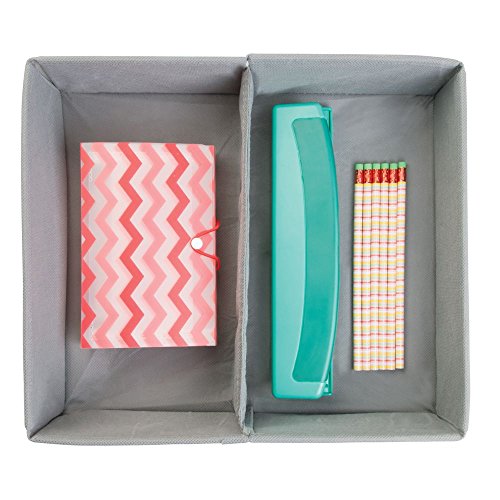 InterDesign 04803EU Aldo Stoff Schublade Veranstalter, 2 Fächer groß, grau - 4