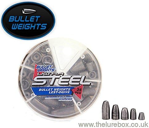 Bullet Weights Ultra Steel Texas & Carolina Rig Weights 35 Pack