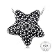 Produktbild WUFANGFF Schillernden Stars Natürliche Schwarze Spinell Kristallpavé Anhänger Mit Halskette 925 Silber 45 cm Venezianerkette Hohe Schmuck Einfach Mode