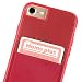 Produktbild Sinjimoru iPhone 7 Wallet Case, iPhone 7 Hülle mit Kartenfach/iPhone 7 Schutzhülle mit Smart Wallet Kartenhalter. Sinji Pouch Case für iPhone 7, Rot.