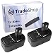 Produktbild 2x Hochleistungs Li-Ion Akku 18V / 3000mAh ersetzt Ryobi BPL-1815 BPS-1820 BPL-1820G BPL18151 BPL1820 P102 P103 P104 P107 für R18I-0 Akku Kompressor ZRP-813 BID-1801M BID-180L BID-1821 BIW-180