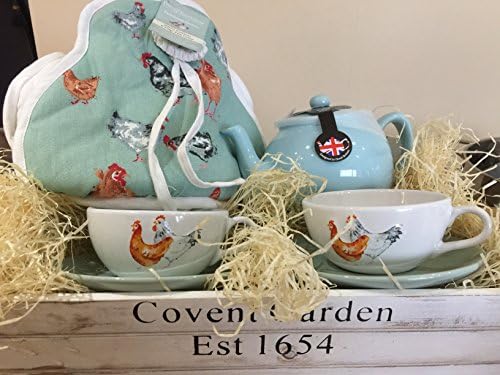 Luxury tea hamper for two, farmhouse tea set with serving tray