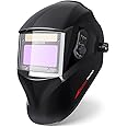 JALUWELD True Color Auto Darkening Welding Helmet Adjustable Large View Welding Mask 4 Arc Sensor Solar Powered Welders Helmet DIN5-9/9-13 Shade Welders Mask Arc Tig Mig Grinding