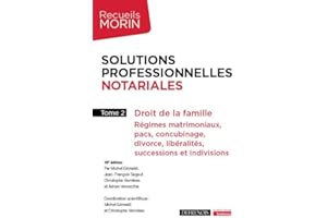 Solutions professionnelles notariales: Droit de la famille : régimes matrimoniaux, pacs, concubinage, divorce, libéralités, successions et indivisions (Tome 2)
