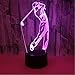 Produktbild 3D Nachtlichter,Fernbedienung Golfball Player Modell 3D Nachtlicht Usb Neuheit Geschenke 7 Farben Ändern Led Schreibtisch Tisch Touch Basis Lampe Kinder Geschenk