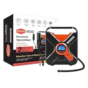 Woscher Pro Power 802D Digital Car Tyre Inflator Air Pump with Digital Display, Auto Shutoff