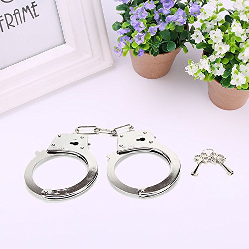 Cido JWBOSS Menottes en Métal Police Halloween Astuces Blague Pranks Premier Avril Costume