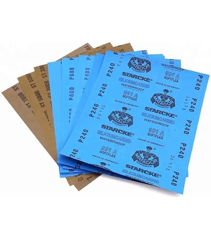 STEBRUAM Schleifbänder 150 x 1220 mm,Schleifband Set Korn 80/120/150/240/400 für Bandschleifer