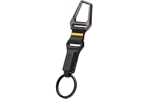 Spigen Life Mousqueton avec Porte-Clés Magnétique, Organisateur de Clés Amovible, Clés de Voiture, Carabinier, Keychain - Noir