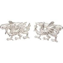 Anciens Boutons De Manchette Dragon OR DE TOLEDE - Cufflinks Vintage #D2
