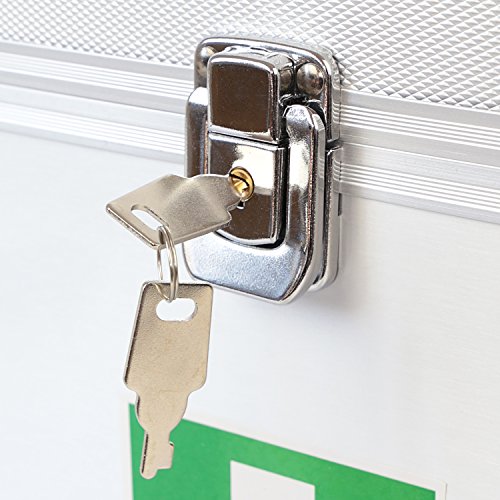 HMF 14702-09 Alu Medizinkoffer, Erste Hilfe Koffer, Tragegriff, 30 x 25 x 25 cm - 4