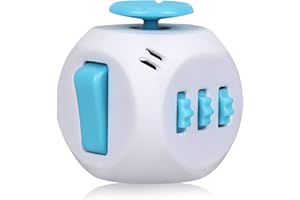 Fidget Toy Cube 6 Seiten - Anti Stress ADHS Würfel Klein Spielzeug Anxiety Artsylabs Cube Toy Original für Erwachsene,Kinder - ADD,ASD,ADHD - Schule,Büro,Reisen - by VCOSTORE