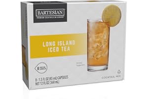 Bartesian Long Island Iced Tea Cocktail Mixer Capsules for Cocktail Machine – Home Bar Mixology Cocktails Mix Pod Capsule Set to Use with The Bartesian Cocktail Drink Maker Machine – Pack of 8