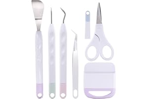 ORUZA Weeding Tools for Vinyl Craft, 6 PCS Craft Vinyl Weeding Tools Set Cardstock Crafting Tools Kit for Cricut/Silhouette/Sise/Oracal 631 651 751 Vinyl