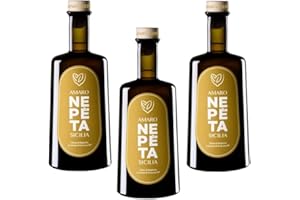 Sicilia Bedda - Nepeta Amaro infuso di Nepitella BIO e Limone di Siracusa IGP - Box 3 Bottiglie da 50 Cl - Gusto Intenso e Raffinato