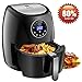 Produktbild HABOR Heißluftfritteuse XL Airfryer Aerofryer Digitales Display ohne Öl Fritteuse 7-in-1 heissluftfritteuse für 1-4 Personen Gesund Gratie Rezeptbuch in Deutscher Schwarz 1400W (3,5L)