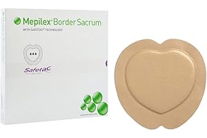 Mepilex Pansements en mousse de silicone avec bordure 282500, 15 cm x 15 cm, Sacrum (lot de 5)
