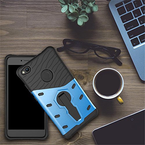 Funda Huawei P8 Lite 2017 Armadura Carcasa   Tarea Pesada  360 Grados de Rotaci  n Soporte de Combinaci  n a Prueba de Golpes  Protectora para Huawei  P8 Lite 2017  Azul 