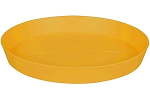 Elho Loft Urban Okrągły spodek 21 - Spodek na zewnątrz i akcesoria - Ø 20,4 x wys. 2,9 cm - Żółty/Okra