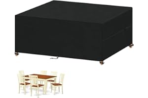 VANSHEIM Garden Furniture Covers Waterproof Outdoor Furniture Covers for Outside Table Cover for Garden Furniture Cover Outdoor Furniture Set Covers Anti-UV 420D Oxford Fabric 170x110x75cm