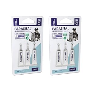Parasital Pipetas Antiparasitarias para Perros Pequeños y Gatos de hasta 10 kg – Pack de 6×1,25ml de Zotal – Activo Contra Leishmaniasis y demás Mosquitos, Pulgas y Garrapatas – Repelente 100% Natural