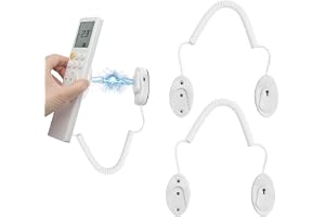 2-pack magnetiska fjärrkontrollhållare med fjäderrep säkert grepp för fjärrkontroller små föremål väggmontering med anti-läckage lim för hem och kontor, vit 43