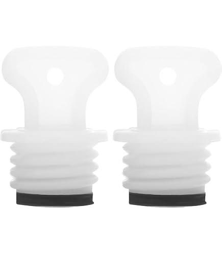 Lot De 3 Bouchons De Remplacement Pour Bouillotte - Caoutchouc Blanc - Pièce Générique Neuve