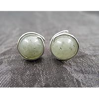Ohrstecker aus dem Edelstein Labradorit - versilbert