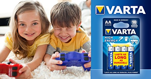 Varta High Energy AA Mignon LR06 Alkaline Batterie (geeignet für Spielzeug Taschenlampe Controller und andere batteriebetriebene Geräte) 8er Pack - 3