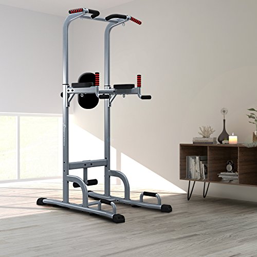 Ganga Sportstech Power Tower PT300 de 7 en 1 como estación de Fondos,
Torre Multifuncional & Torre Gimnasio, estación Multifuncional de
Ejercicios domésticos con Barra para dominadas (PT300_2018) en Amazon
