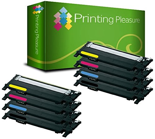 Set of 8 Compatible Laser Toner Cartridges for Samsung Xpress SL-C430, SL-C430W / SL-C480, SL-C480W, SL-C480FW, SL-C480FN / CLT-K404S / CLT-C404S / CLT-M404S / CLT-Y404S