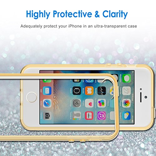 JETech Funda para iPhone SE  iPhone 5s y iPhone 5  Carcasa Anti-Choques Ara  azos  Oro