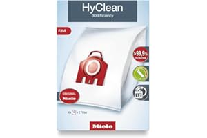 Miele 9917710 HyClean 3D Efficiency FJM Vacuum Cleaner Bags, Keep Dust inside the Vacuum Cleaner, Resilient Vacuum Cleaner Bags, XL Pack, 8 boxes