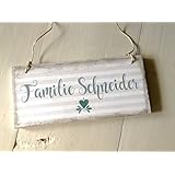 Türschild aus Holz, Holzschild Familie,Türschild Haustür mit Namen, handmade,Glücksbrett