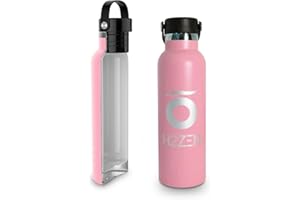 LINEA OPTIMUM OL Bottiglia acqua H2ZEN Acciaio Inox Senza BPA con Rivestimento Interno Ceramica 600 ml Doppio Strato con Vuoto Senza Gusto Metallico (Rosa)