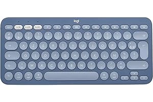 Logitech K380 pour Mac Clavier Bluetooth multidispositif avec profil ultra-fin, Easy-Switch, autonomie de 2 ans, compatible MacBook Pro, Macbook Air, iMac et iPad - Myrtille