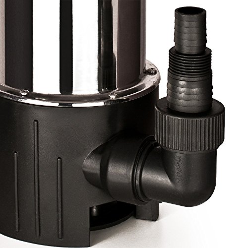 Tauchpumpe Edelstahl Schmutzwasserpumpe Teichpumpe Pumpe Schwimmschalter 11500 l/h 550 Watt - 2