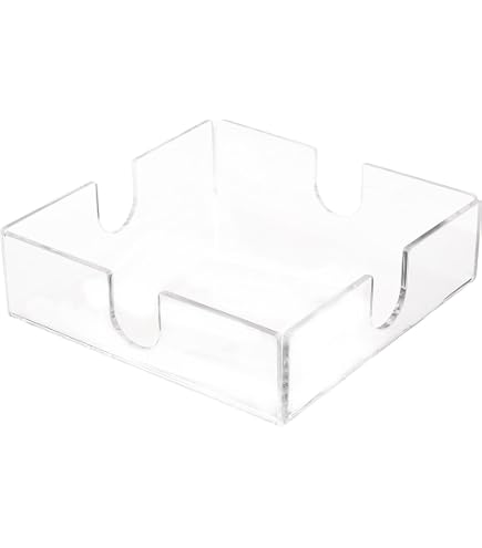 Portatovaglioli in cristallo acrilico big like , dimensioni 21,5x21,5xH7,5 cm, peso 0,63 kg, spessore 8 mm colore trasparente ICE | Vesta | : portatovaglioli