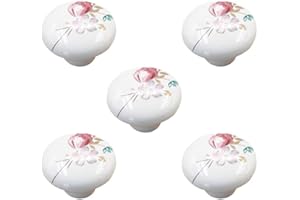 E EBETA 10 x Armoire Poignées Boutons de porte Boutons armoire meubles bouton Boutons de meuble en céramique Tulipe