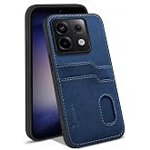 Zebana Xiaomi Redmi Note 13 Pro 4G ile Uyumlu Kılıf Zebana Kartlıklı L&uuml;x Deri Kılıf Lacivert