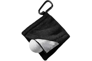 Mify Toalla de golf, 14 x 14 cm microfibra toalla de golf con mosquetón Clip Golf bola de limpieza toalla
